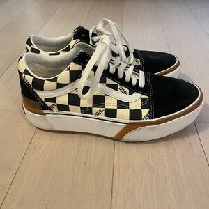Vans Black and White Checkered Women's Shoes
